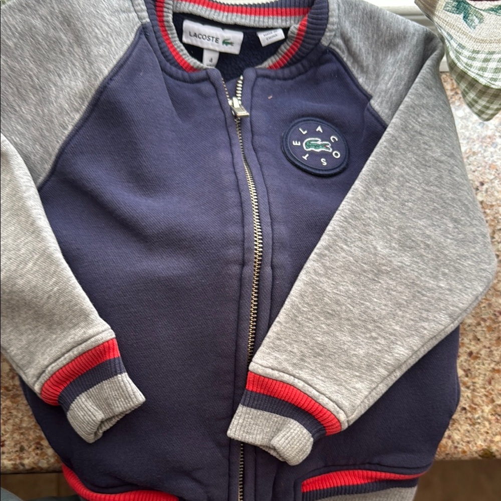 Lacoste Blue and Gray Kids' Jacket